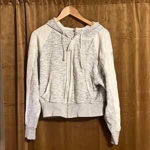 Free People Movement Gray Zip-Up Hoodie for Women